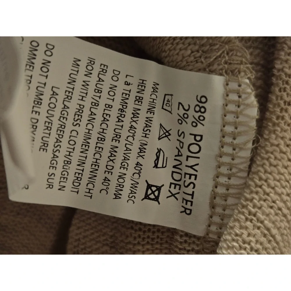 HOTTOUCH Women's Beige Knit Short Sleeve Open Front Cardigan‎ Sweater Size S